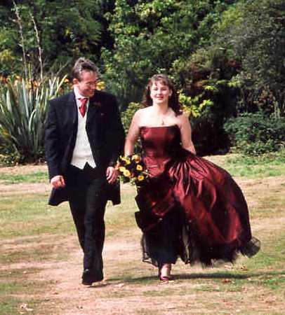 A photo of us on our wedding day.  A short time when it was just the 2 of us.